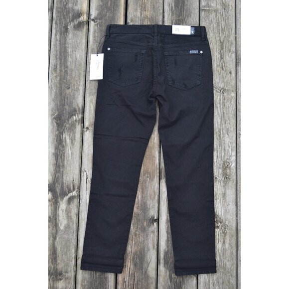 NWT 7 FOR ALL MANKIND | Black Josefina Jeans | Sz. 25 - Picture 10 of 10